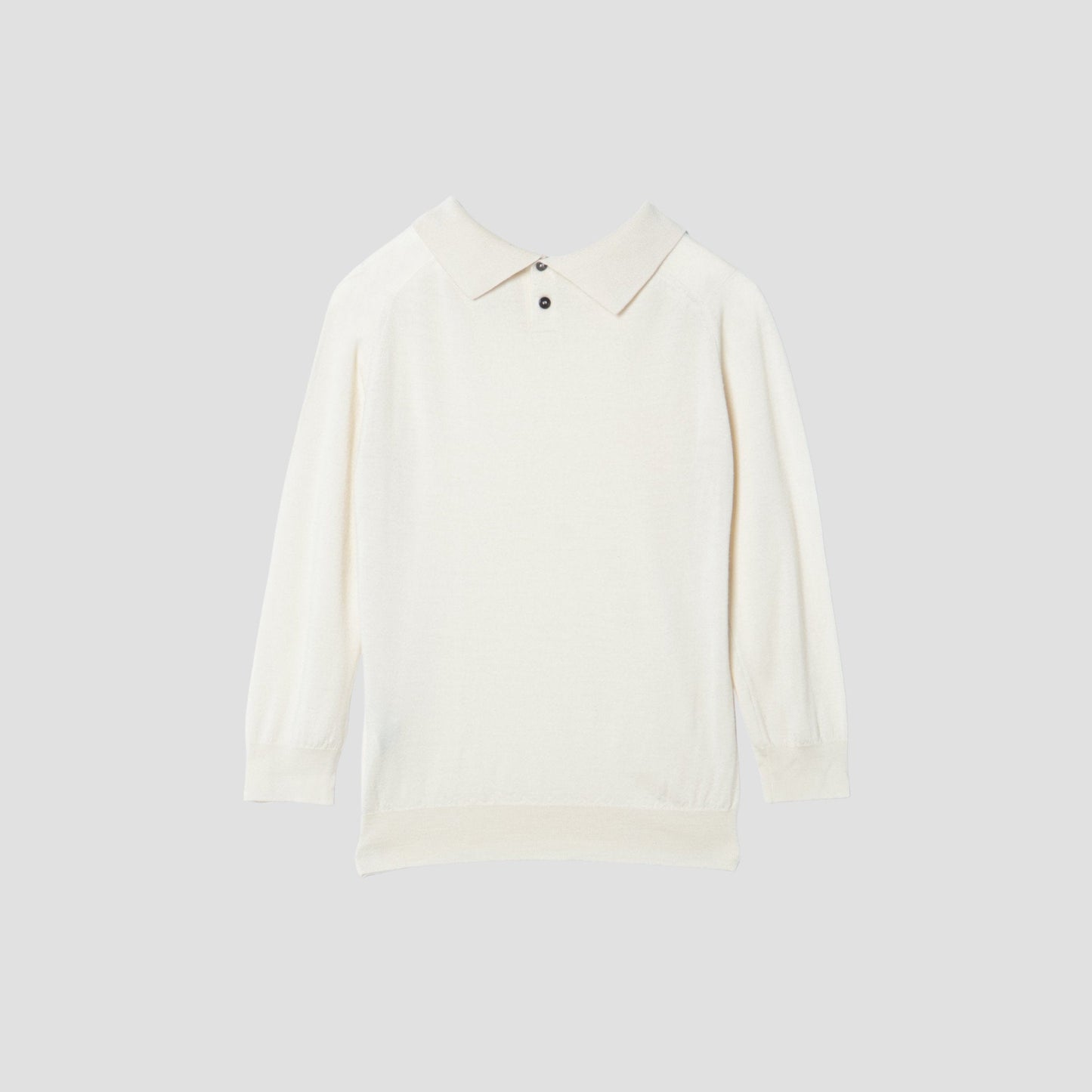 FINE MERINO POLO COLLAR JUMPER KNIT