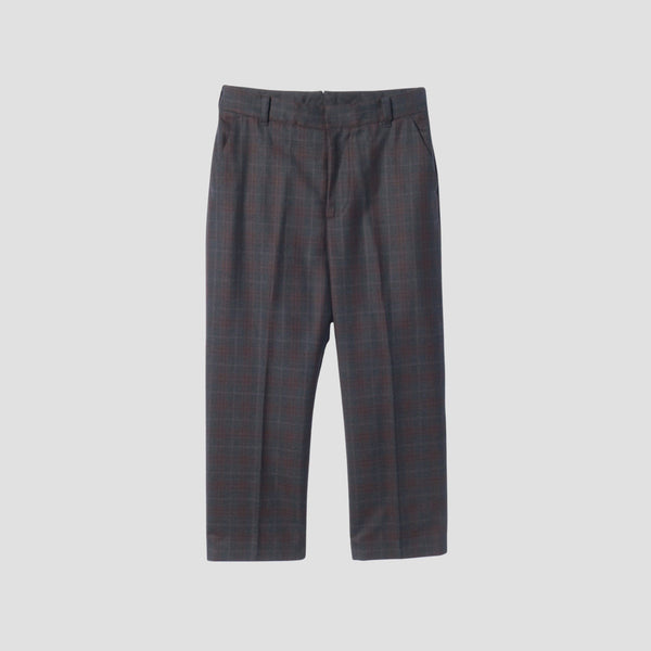PLAID WOOL TROUSERS