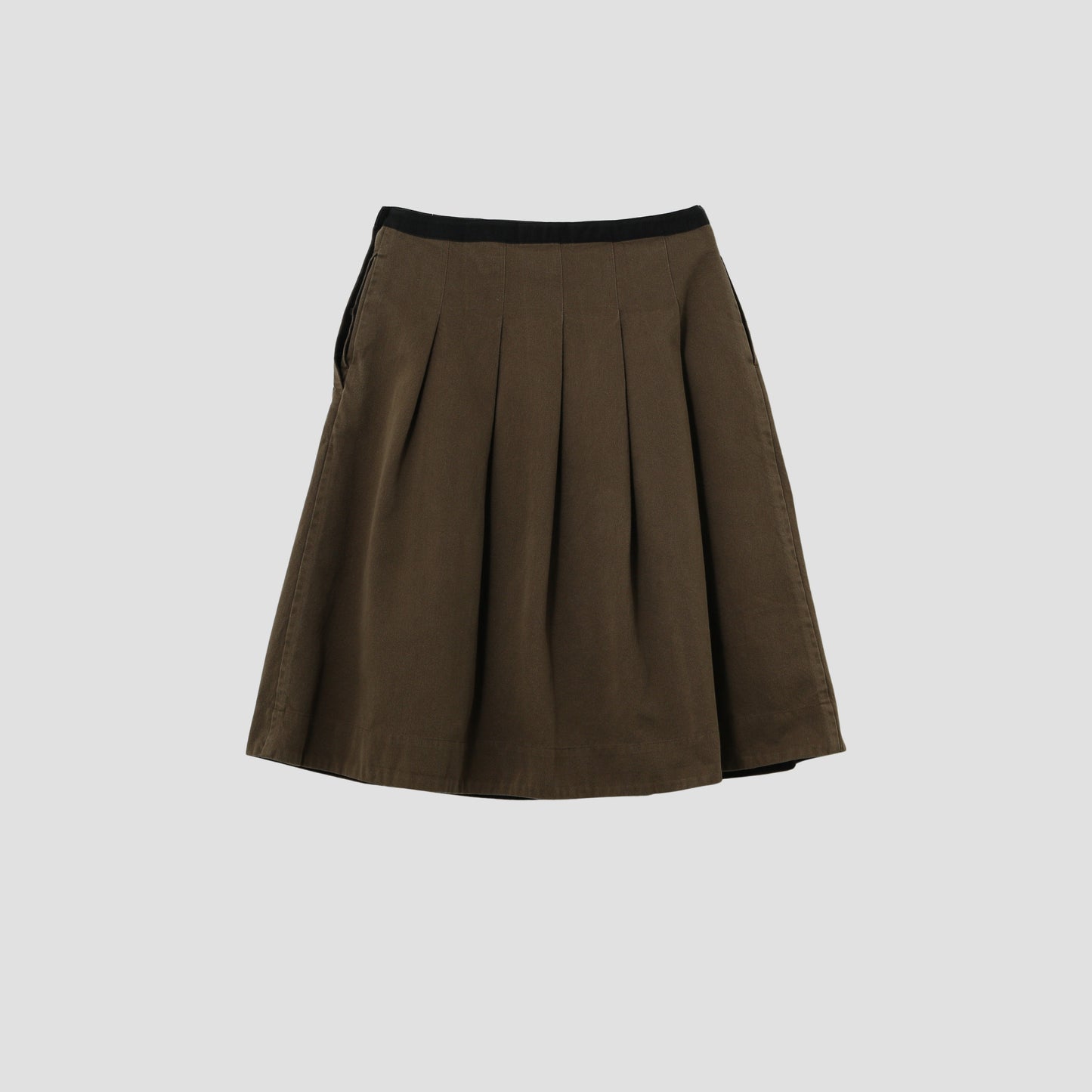 WOOL COTTON HEAVY TWILL SKIRT