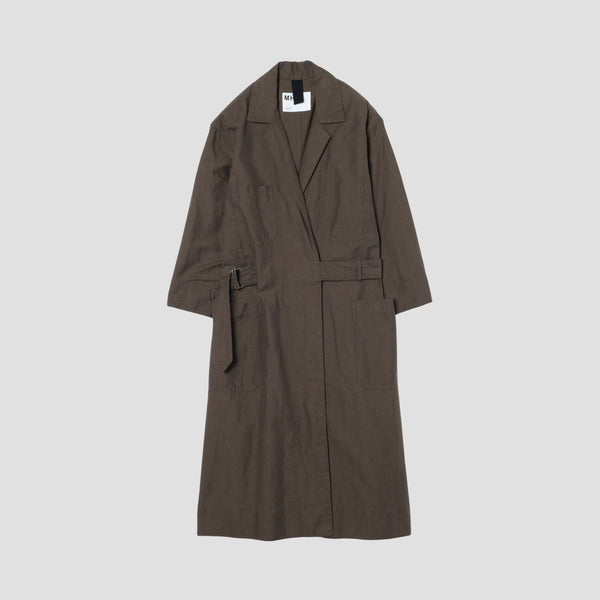 COTTON LINEN TWILL DRESS