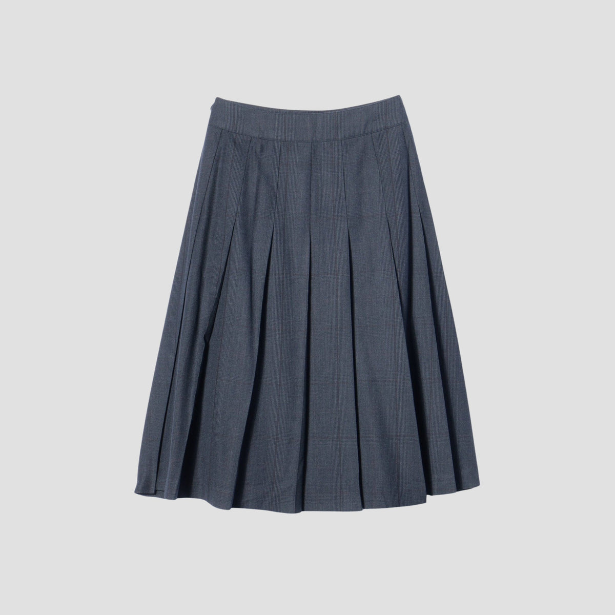 LARGE CHECK WOOL COTTON SKIRT