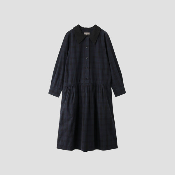 TARTAN POPLIN COTTON DRESS