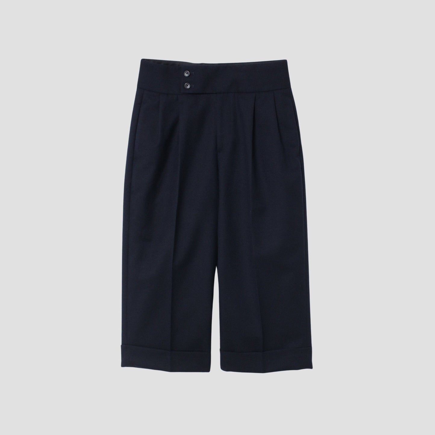 WASHED WOOL SERGE TROUSERS