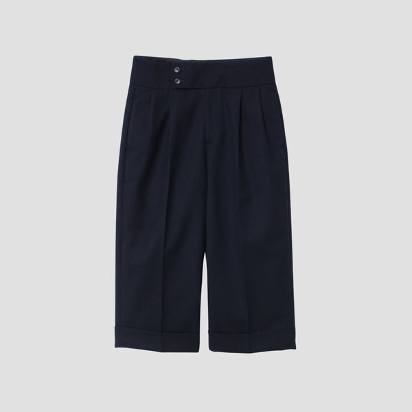 WASHED WOOL SERGE TROUSERS