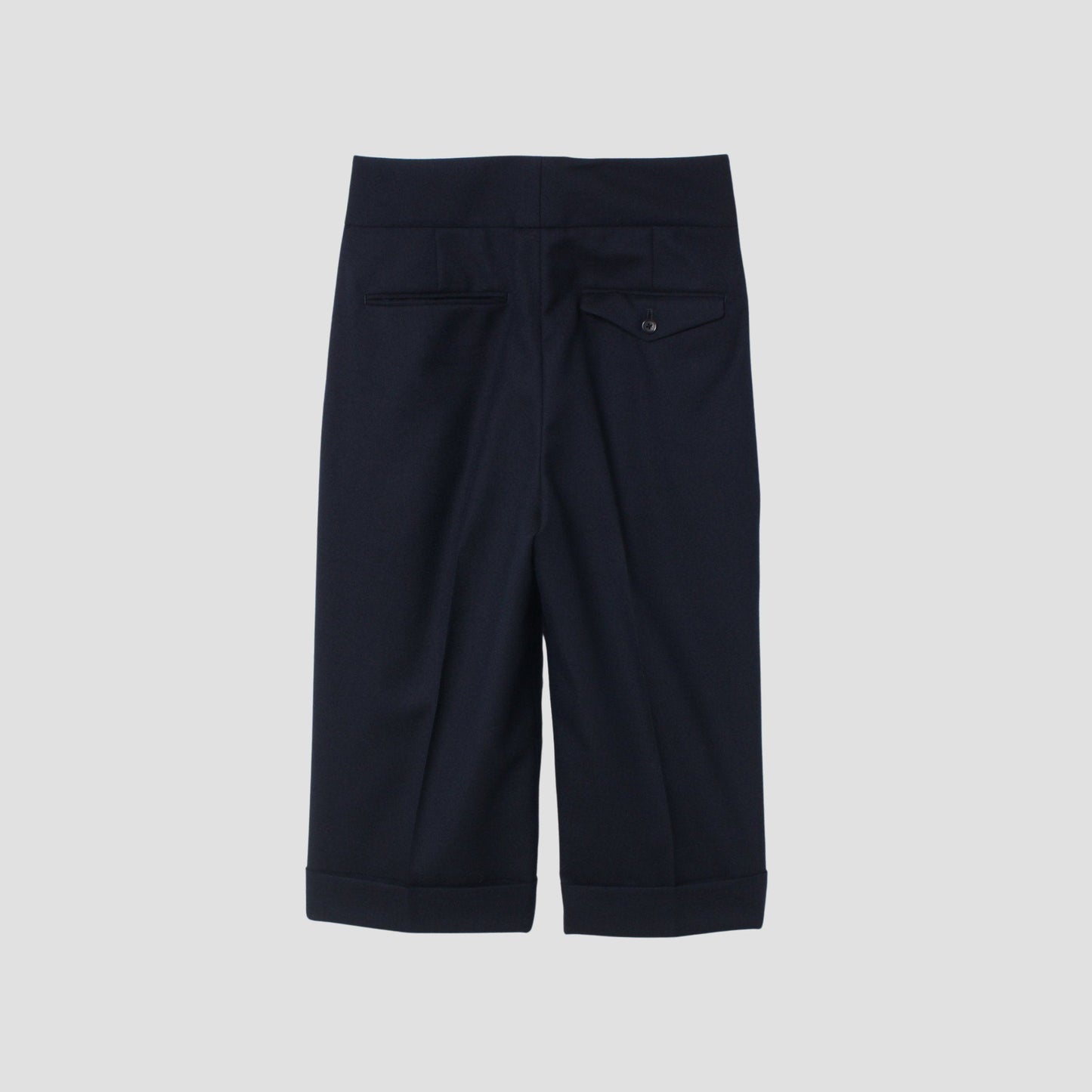 WASHED WOOL SERGE TROUSERS