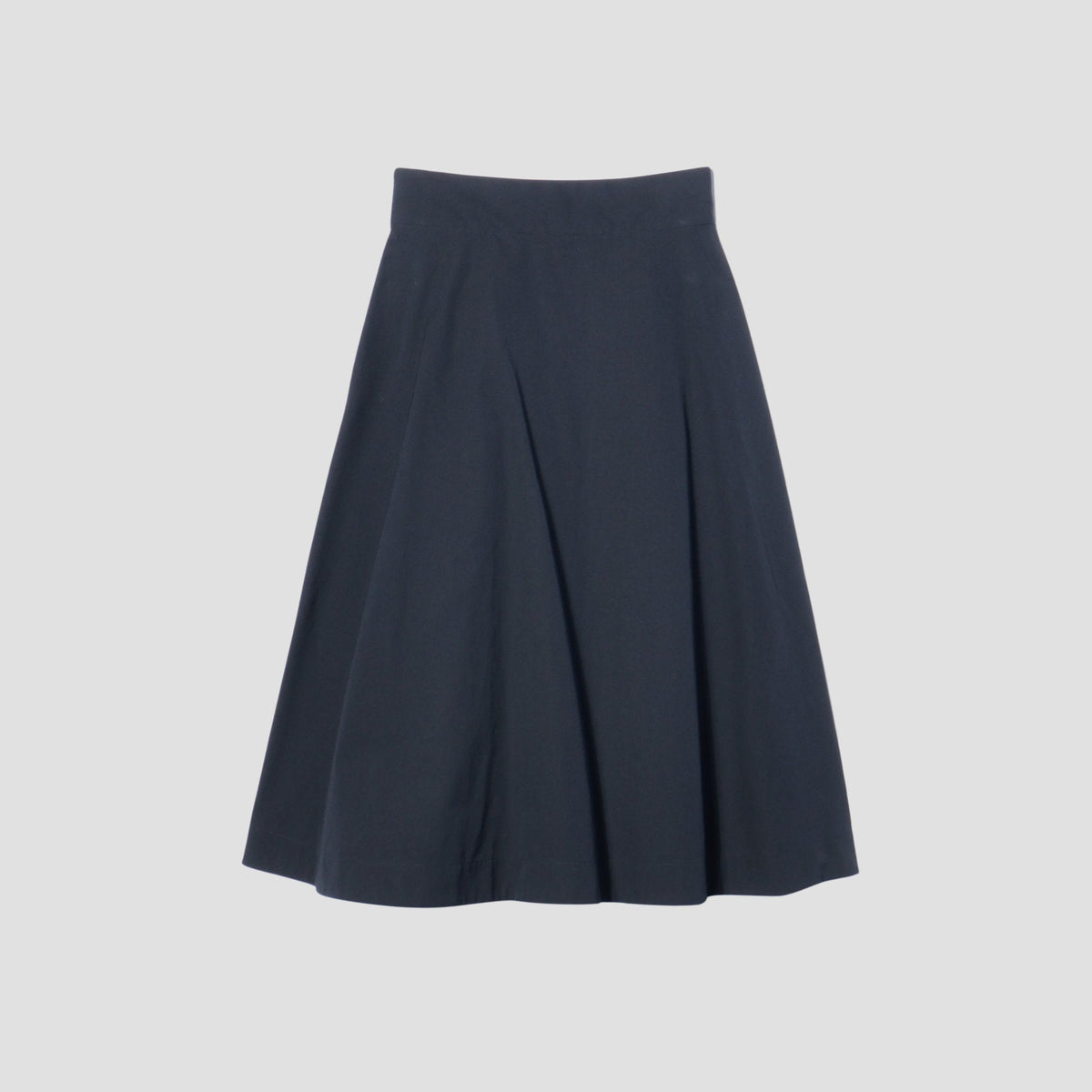 FINE WOOL COTTON TWILL SKIRT
