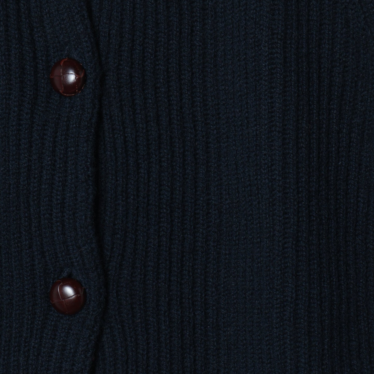 WOOL CAMEL RIB CARDIGAN KNIT