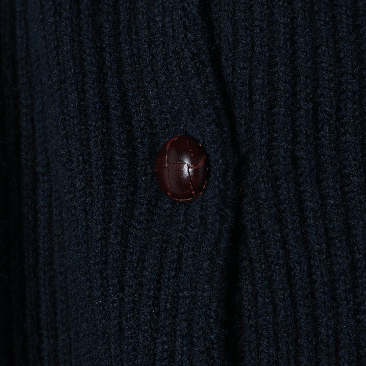 WOOL CAMEL RIB CARDIGAN KNIT
