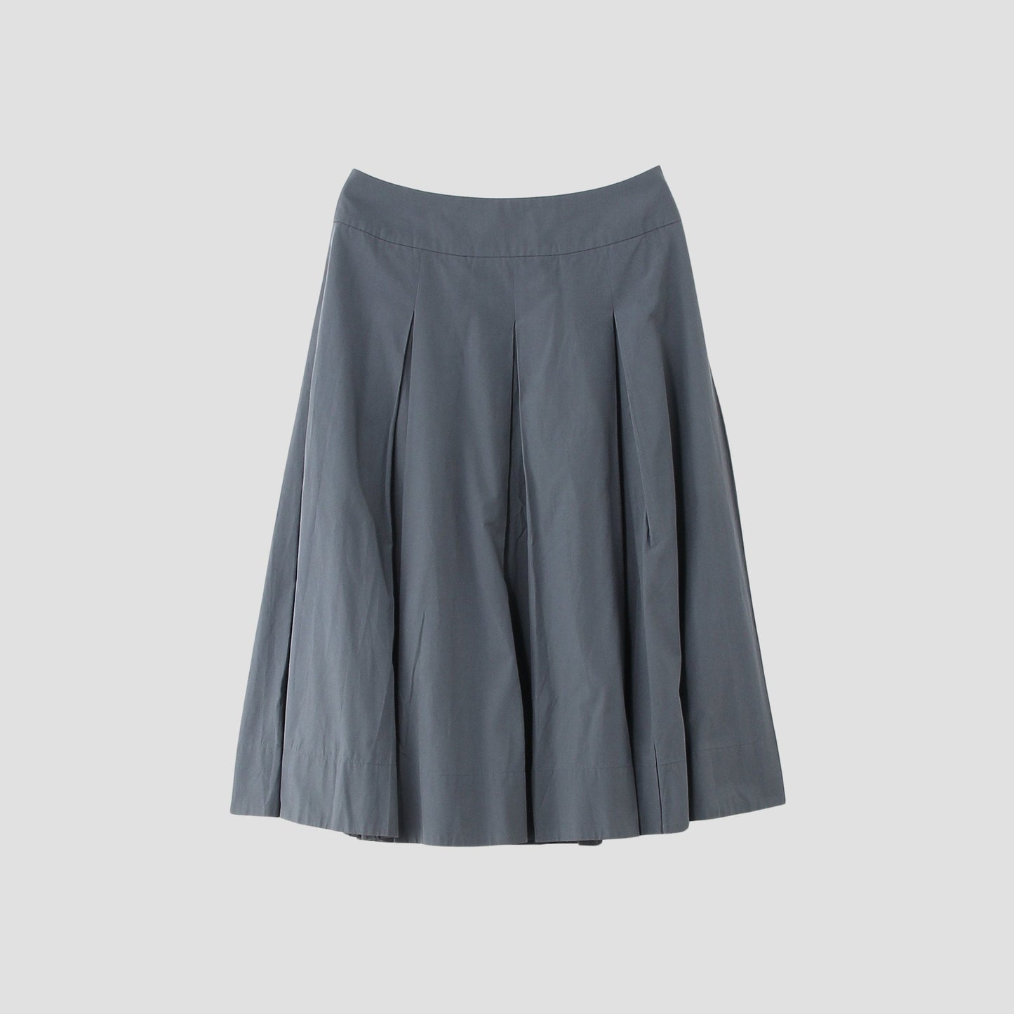 SILK COTTON POPLIN SKIRT
