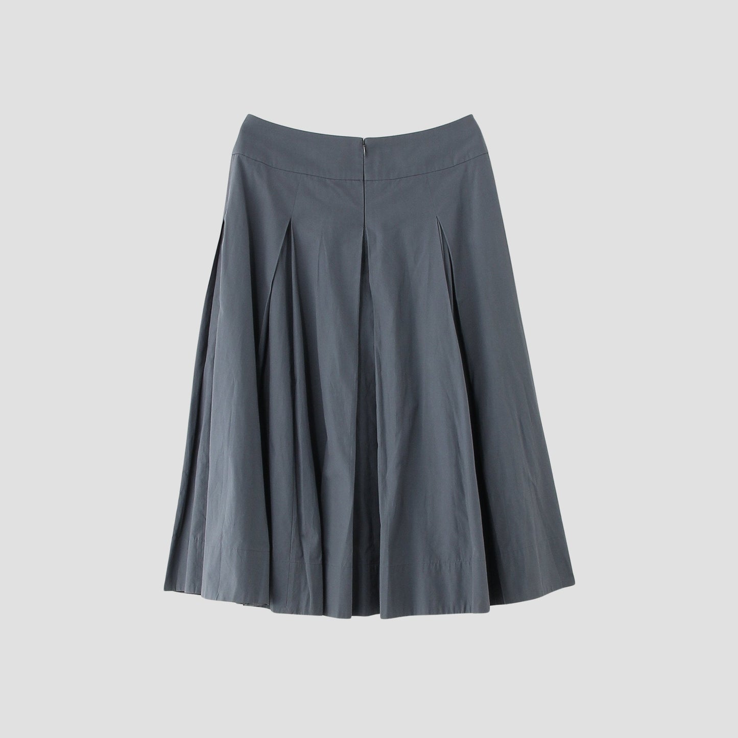 SILK COTTON POPLIN SKIRT
