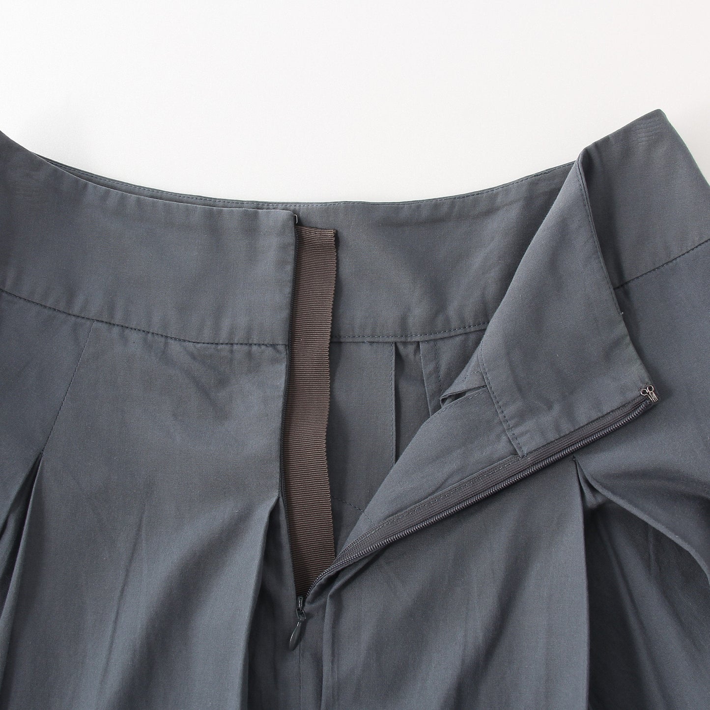 SILK COTTON POPLIN SKIRT