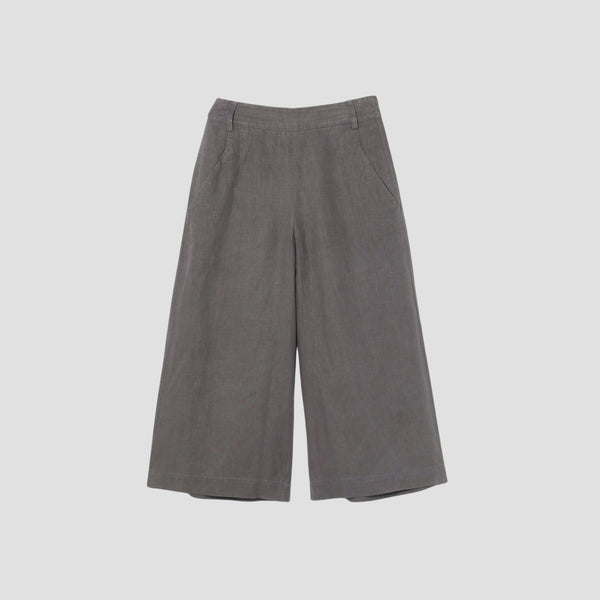 HIGH DENSE LINEN TROUSERS
