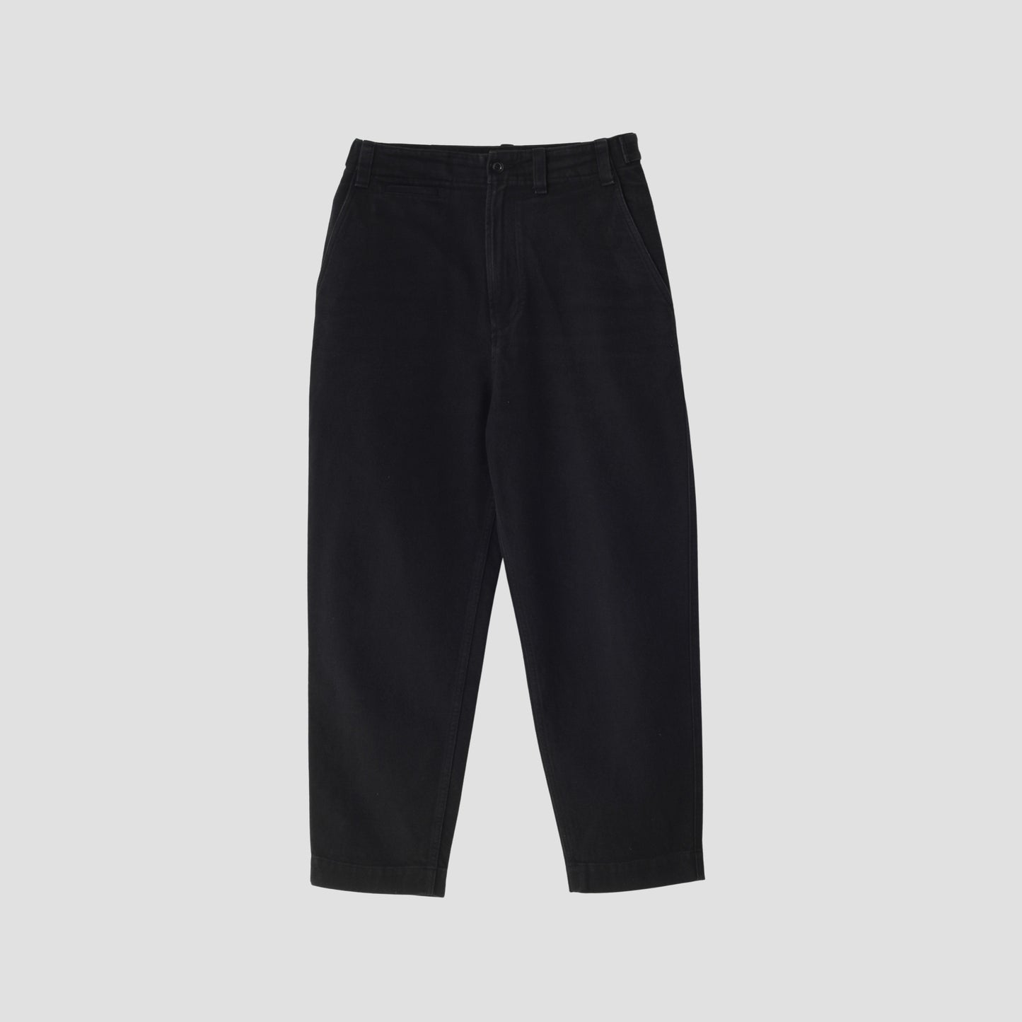 WORN LINEN COTTON DRILL TROUSERS