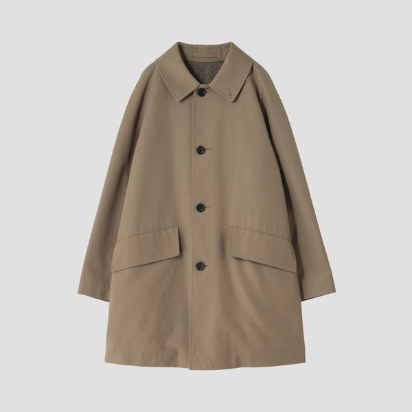 WOOL COTTON GABARDINE COAT