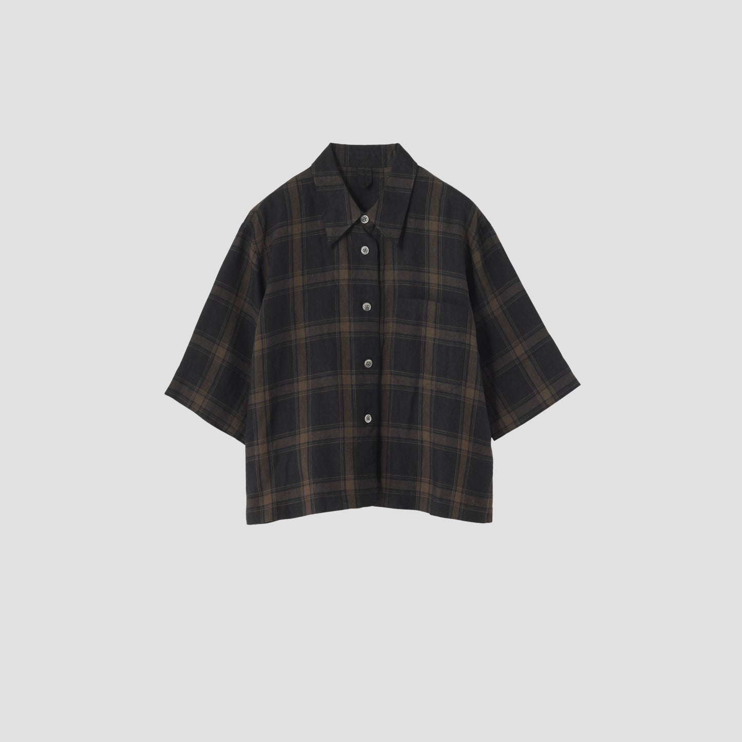 LARGE CHECK LINEN SHIRT