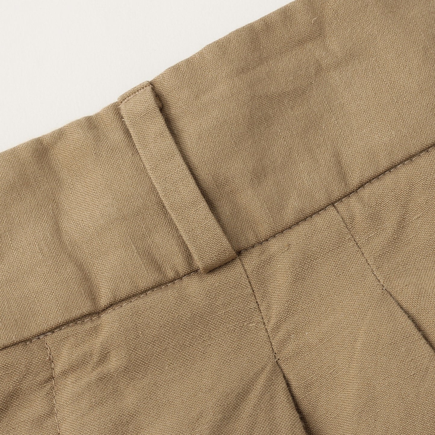 COTTON LINEN OXFORD TROUSERS
