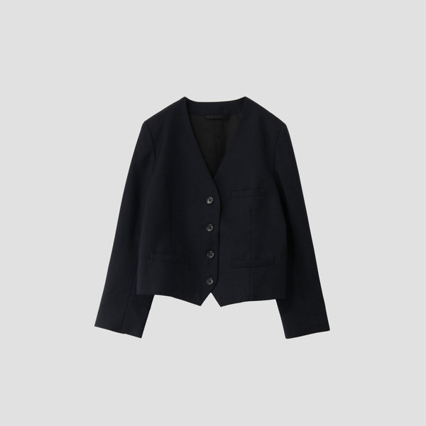 WASHED WOOL SERGE JACKET