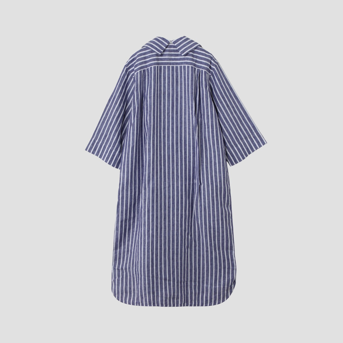 WIDE STRIPE LINEN DRESS