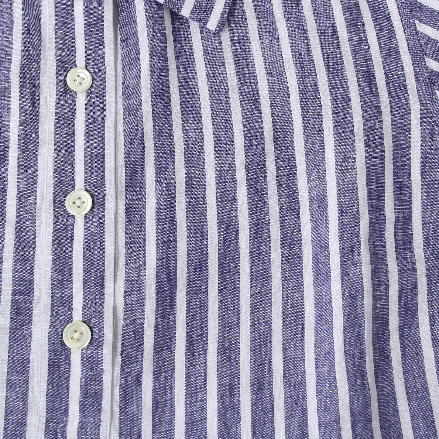 WIDE STRIPE LINEN DRESS