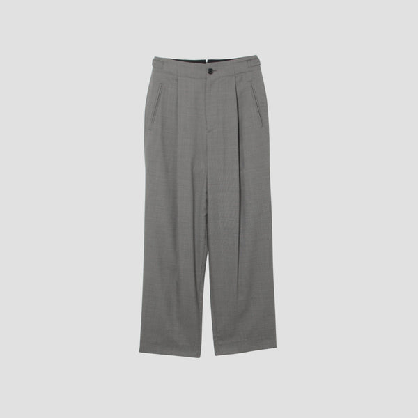 FINE WOOL POPLIN TROUSERS