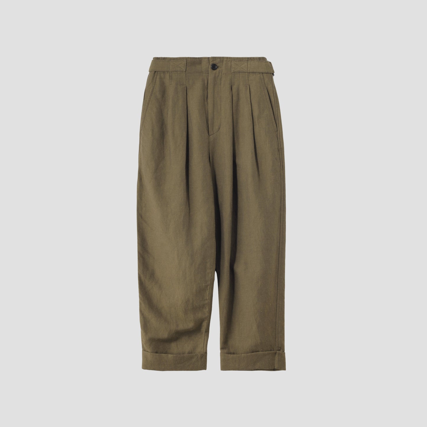 LINEN WOOL TWILL TROUSERS