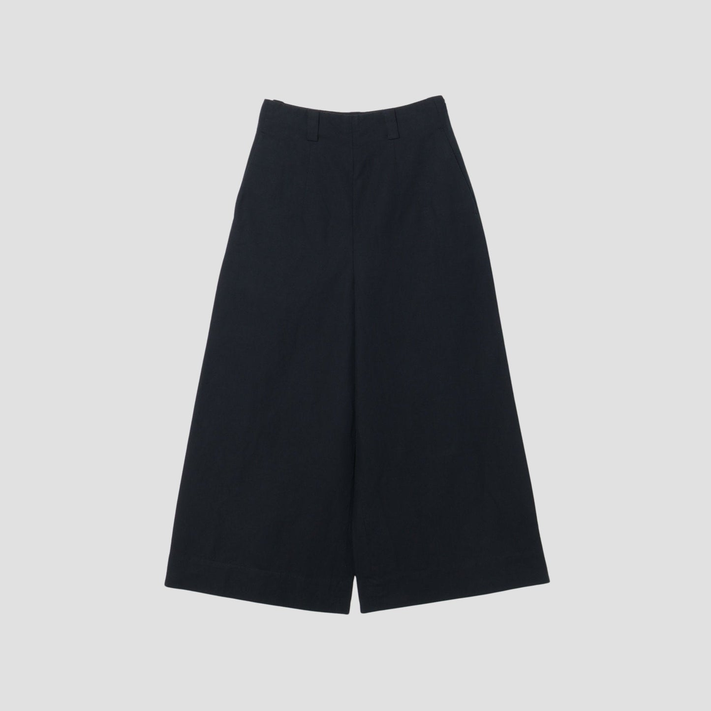 PLAIN WEAVE COTTON LINEN TROUSERS