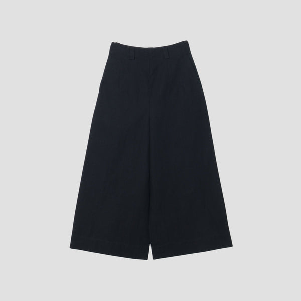 PLAIN WEAVE COTTON LINEN TROUSERS