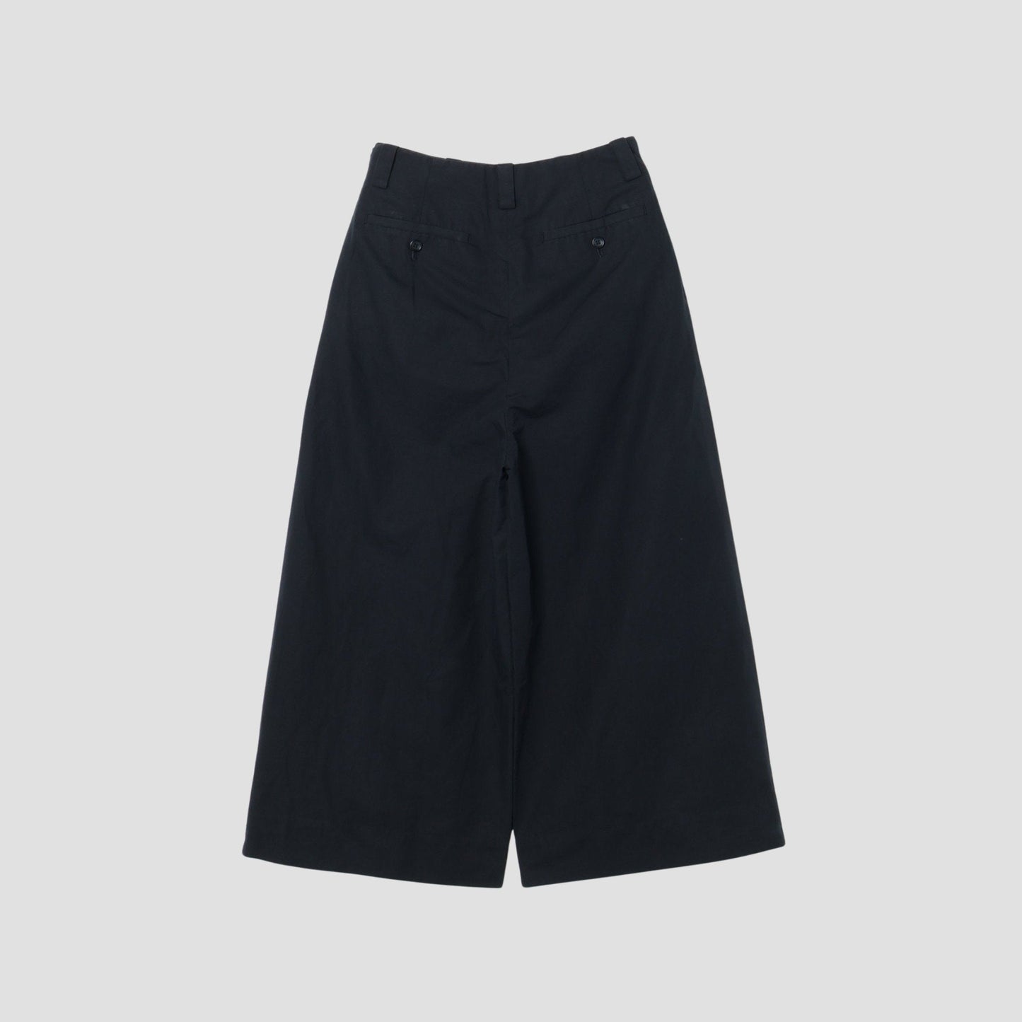 PLAIN WEAVE COTTON LINEN TROUSERS