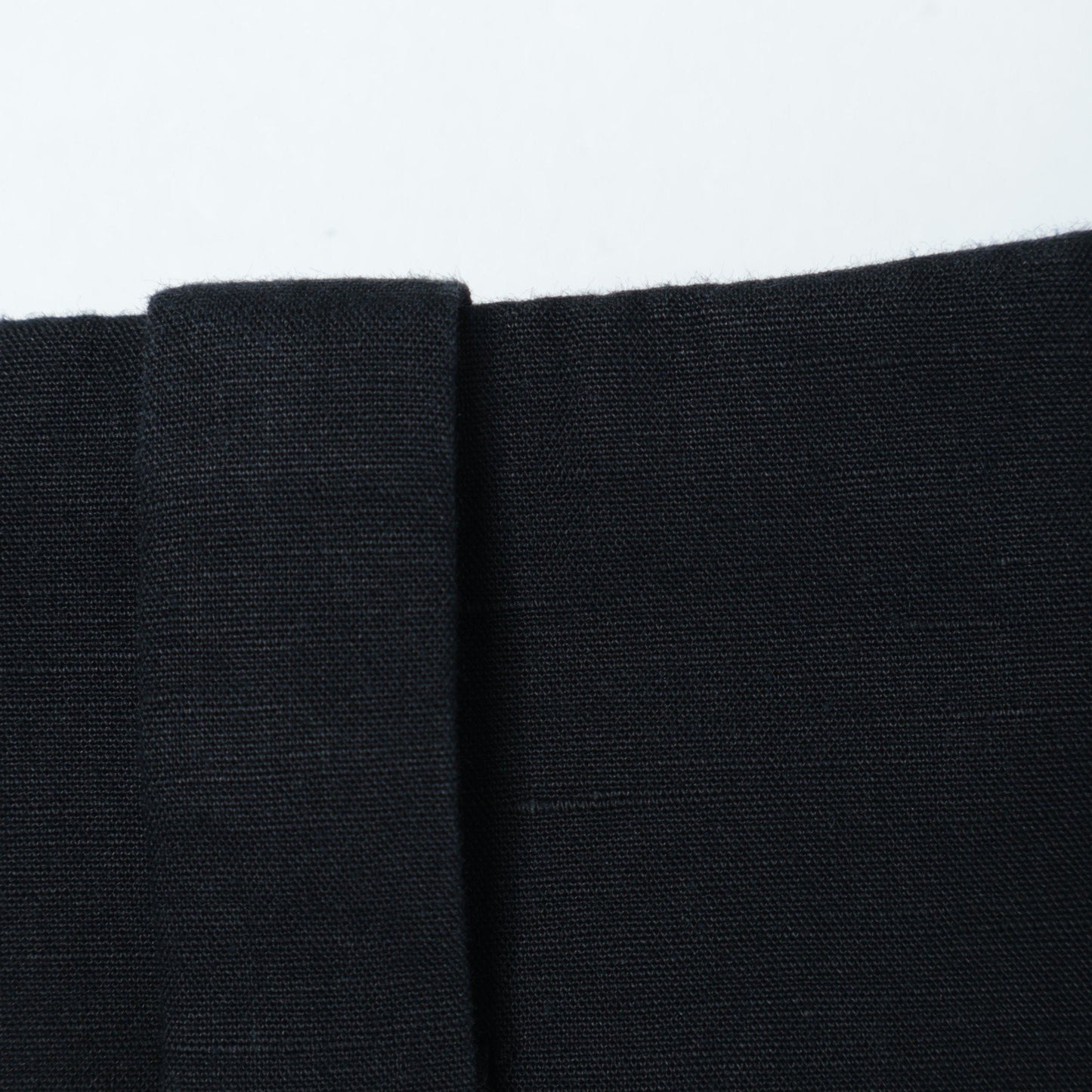 PLAIN WEAVE COTTON LINEN TROUSERS