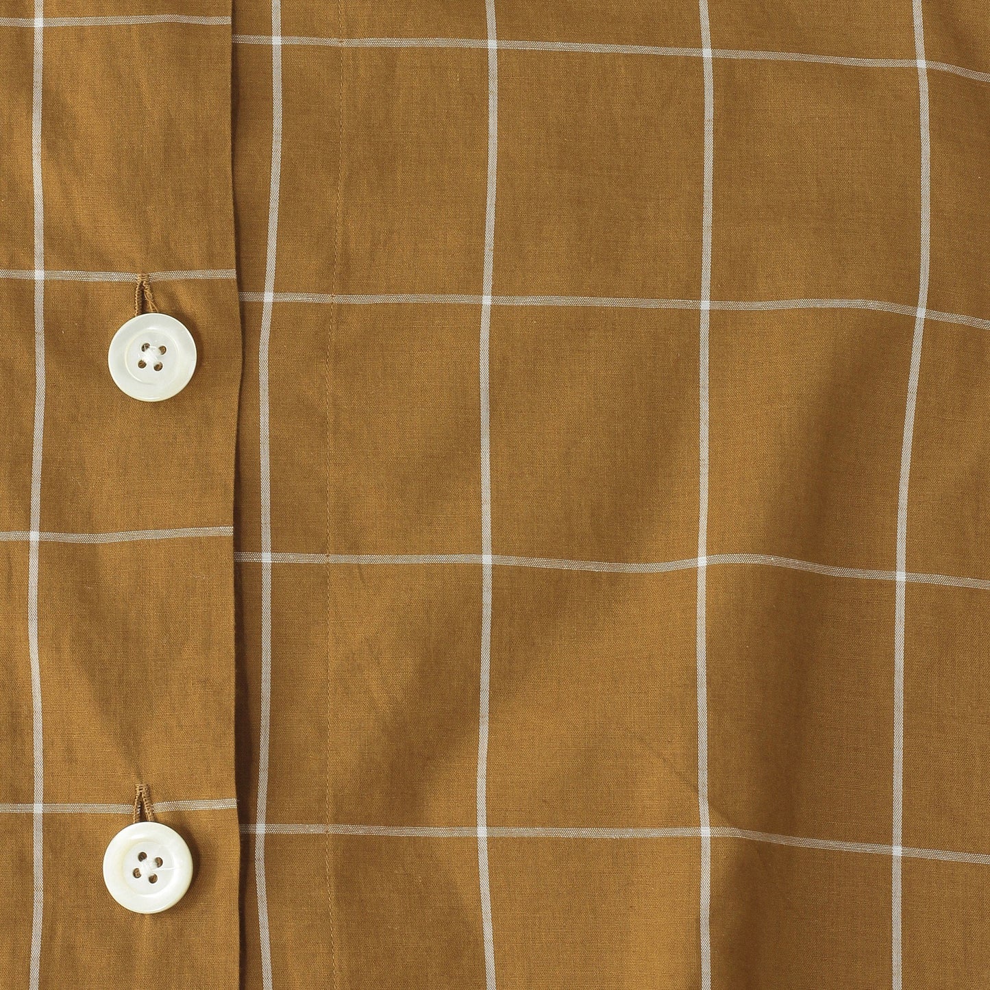 WINDOWPANE CHECK COTTON LINEN SHIRT