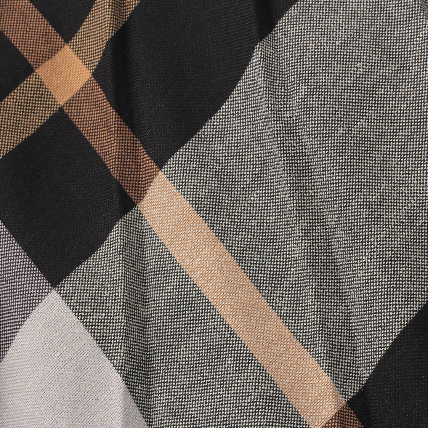 LARGE CHECK WOOL BLEND SKIRT