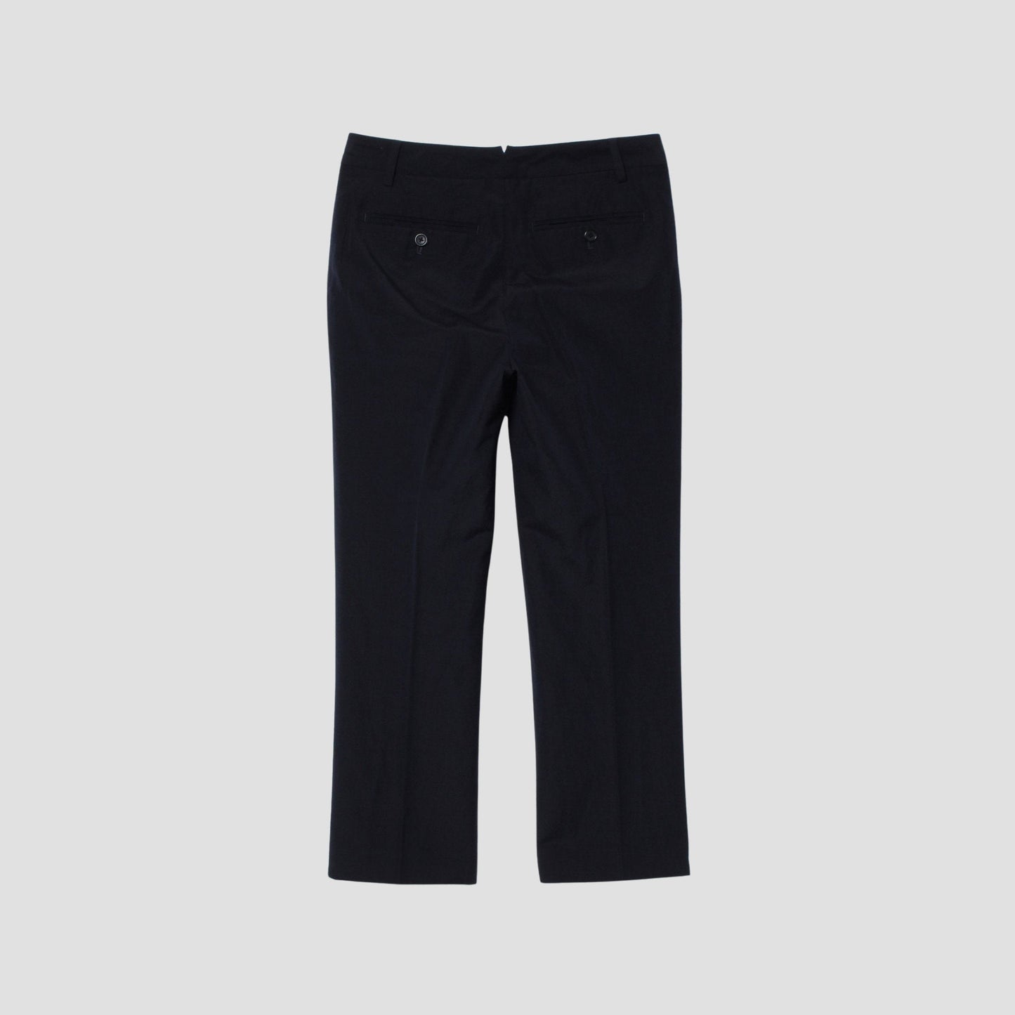 WOOL LINEN POPLIN TROUSERS