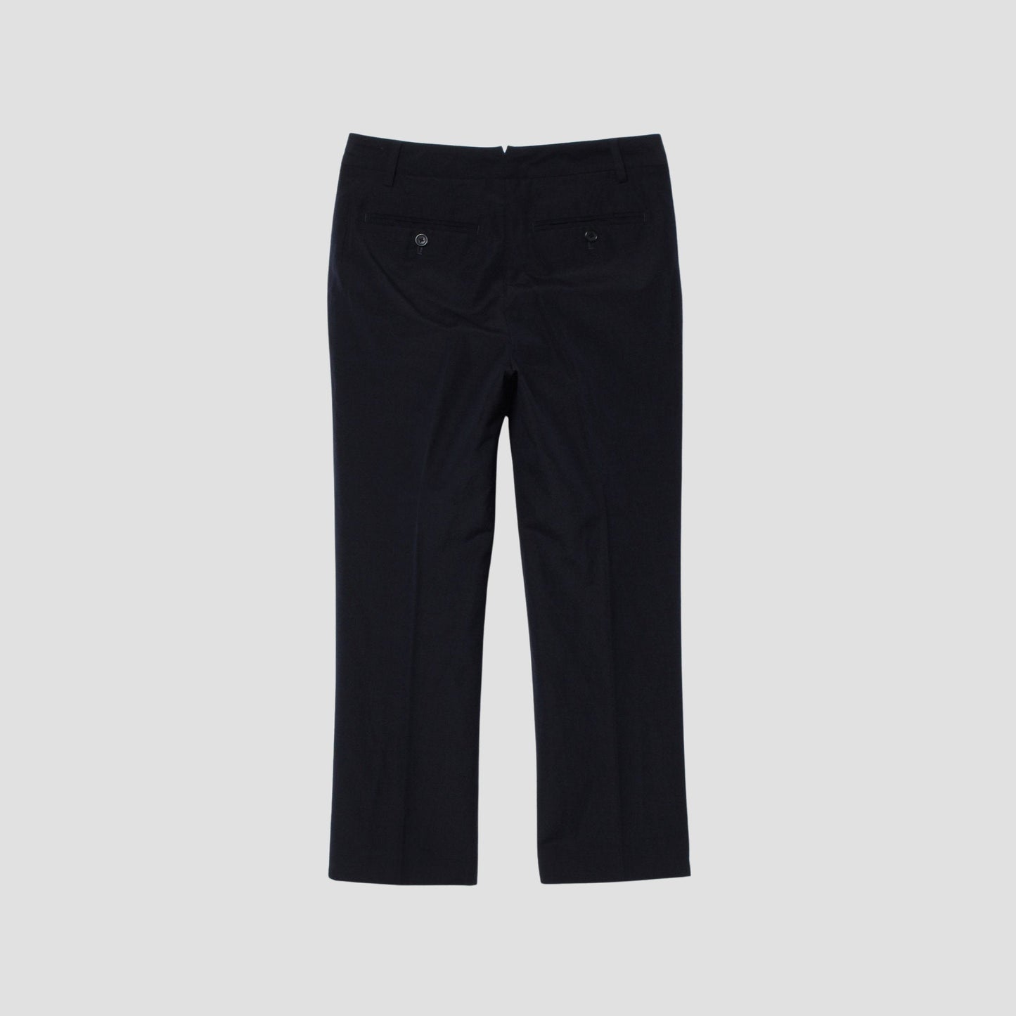 WOOL LINEN POPLIN TROUSERS