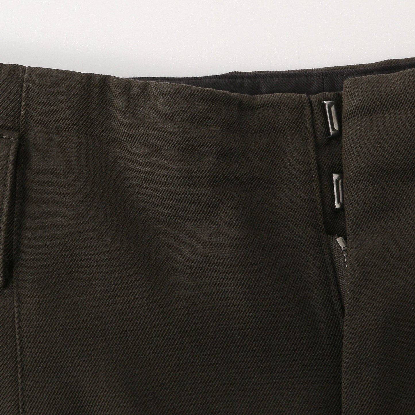 COMPACT COTTON WOOL TROUSERS