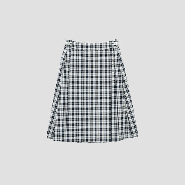 COTTON SILK CHECK SKIRT