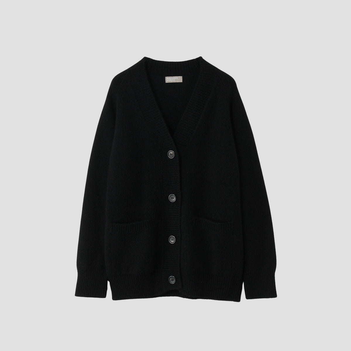 RIB COLLAR CARDIGAN KNIT