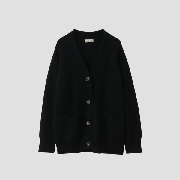 RIB COLLAR CARDIGAN KNIT