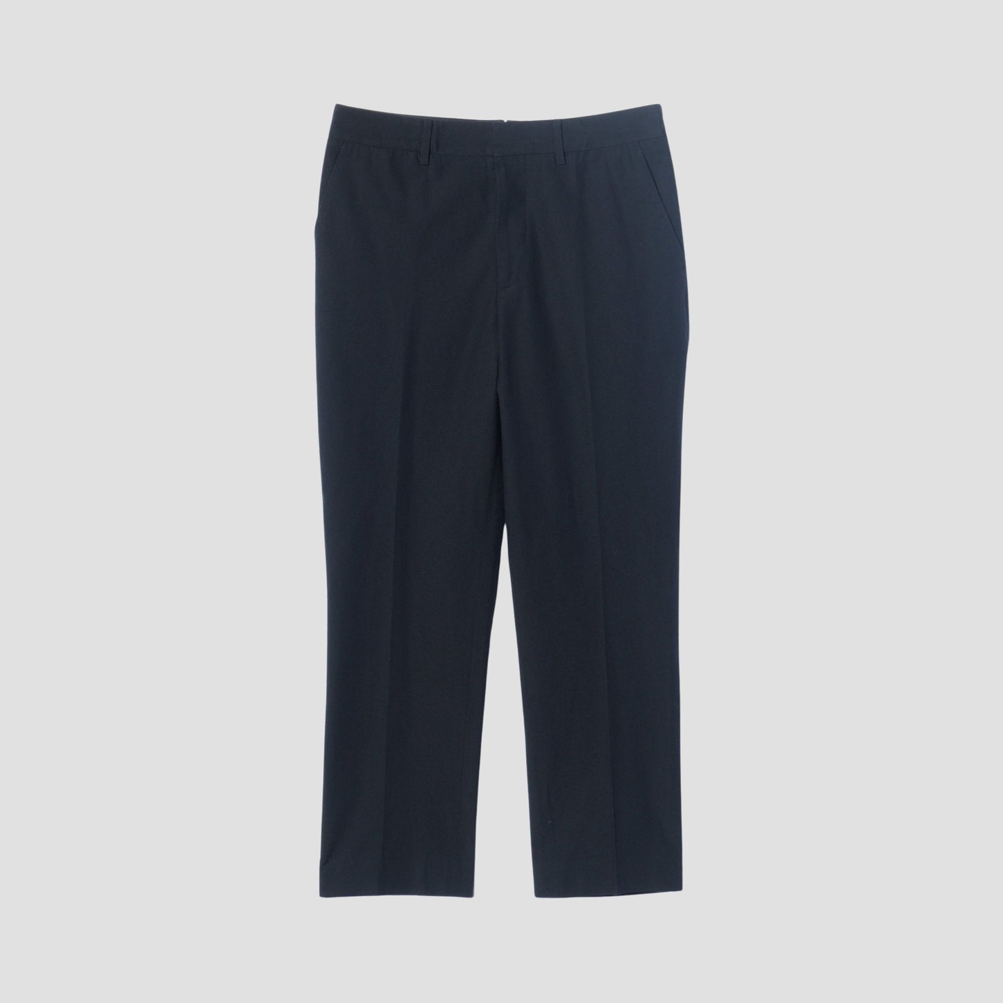 COTTON SILK PLAIN WEAVE TROUSERS