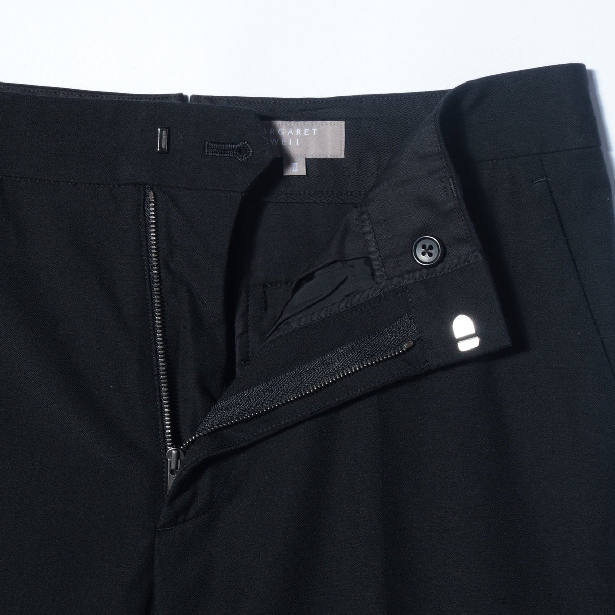 COTTON SILK PLAIN WEAVE TROUSERS