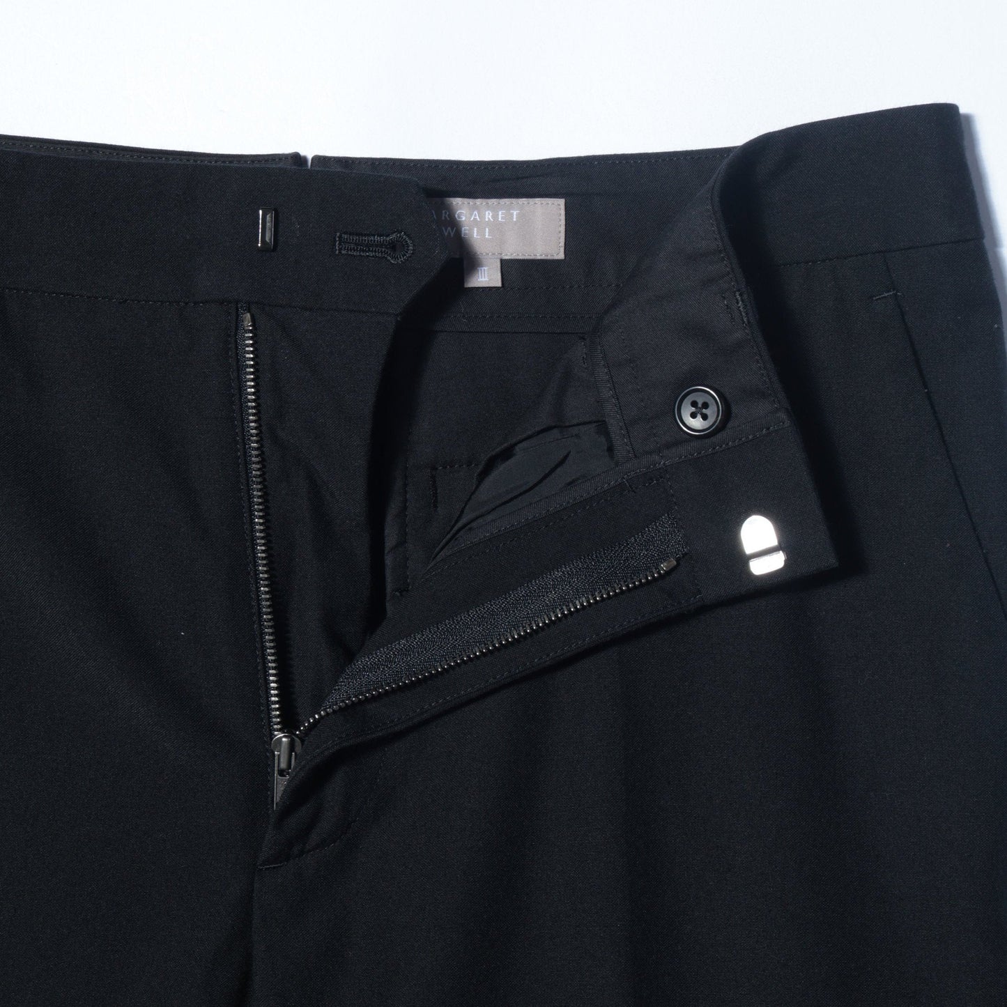 COTTON SILK PLAIN WEAVE TROUSERS