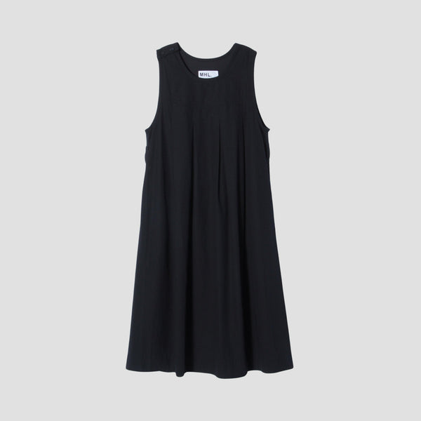 TWISTED ORGANIC COTTON TWILL DRESS