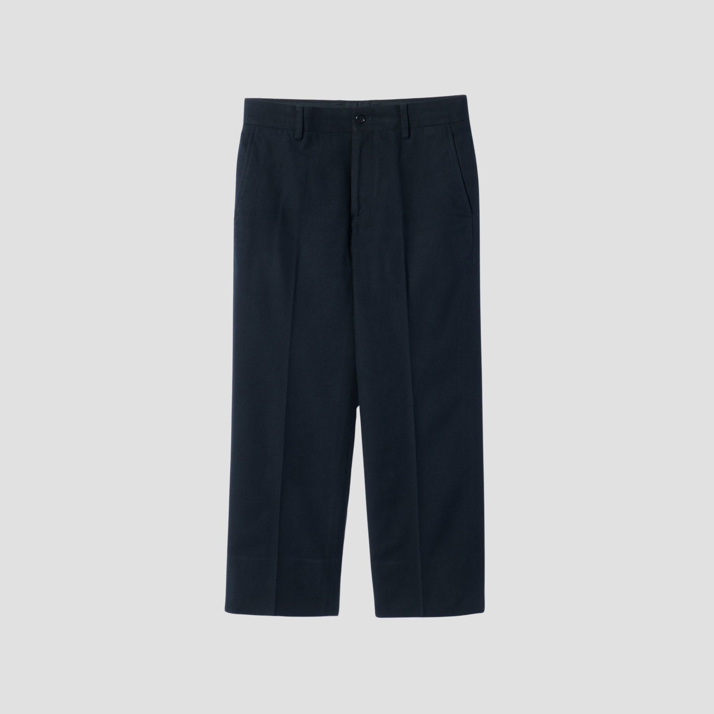 BRUSHED COTTON WOOL TROUSERS