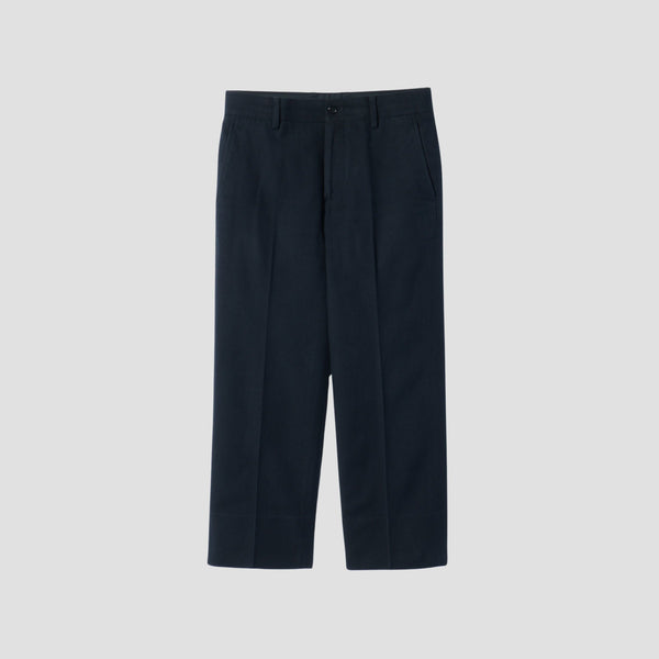 BRUSHED COTTON WOOL TROUSERS