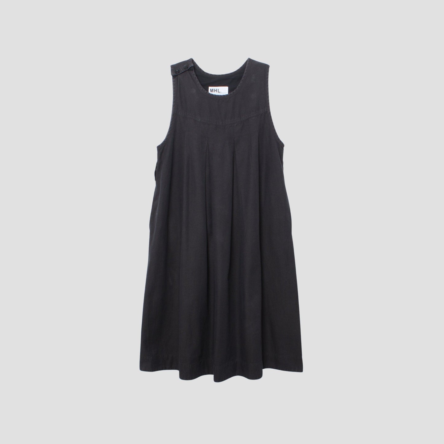 CONTRAST WARP COTTON DRESS