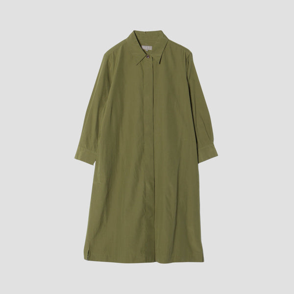 SILK COTTON POPLIN DRESS