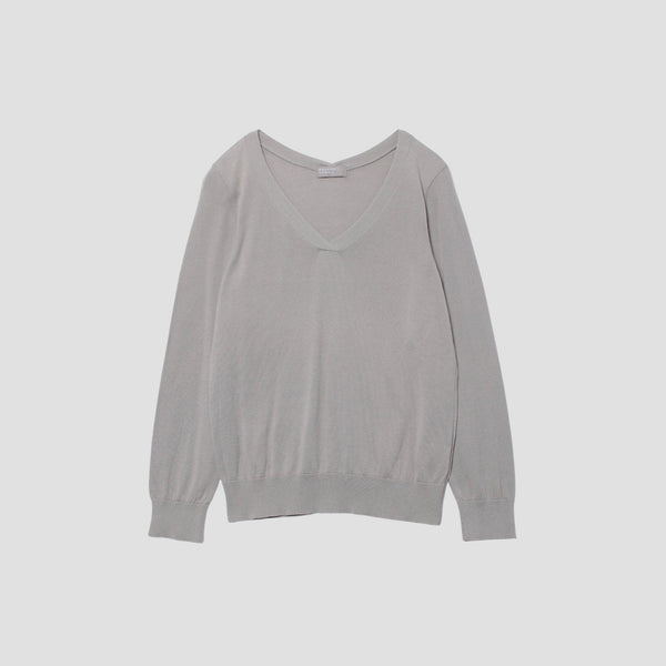 COTTON V NECK JUMPER KNIT
