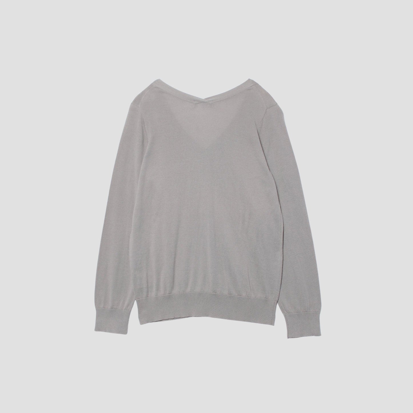 COTTON V NECK JUMPER KNIT