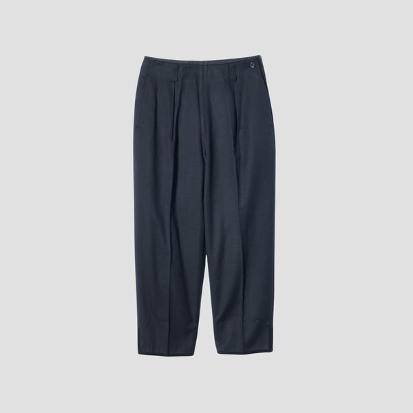 WHIPCORD WOOL COTTON TROUSERS
