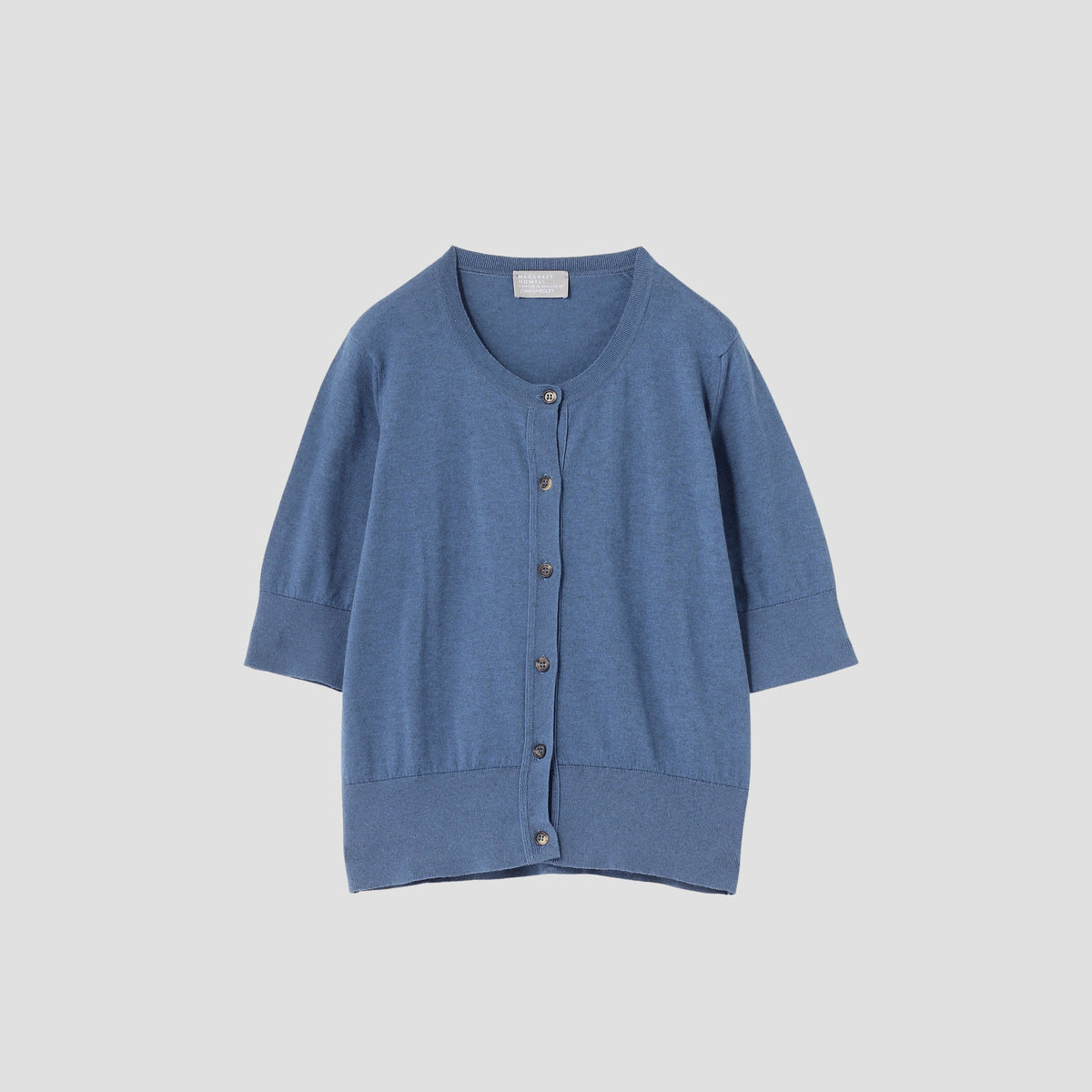 SEA ISLAND COTTON HIGH RIB CARDIGAN KNIT