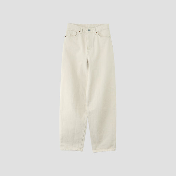 WHITE DENIM TROUSERS